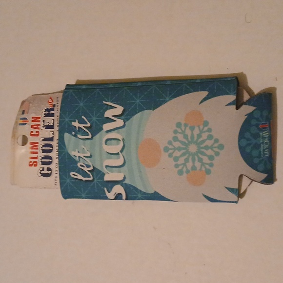 Let it snow Slim Can Cooler NWT Made in USA fits 12 oz - Picture 2 of 5